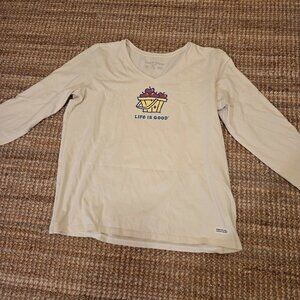 Long sleeve Life Is Good Ladies Shirt